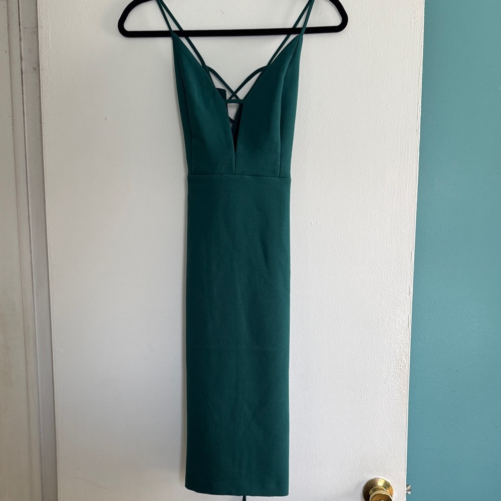 Emerald Green Strappy Slip Dress